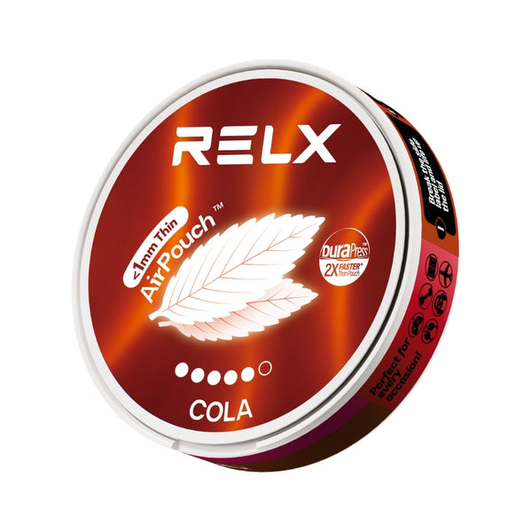 Explore RELX Global Nicotine Pouch RELX Nicotine AirPouch Cola Coolness Mingles 9mg/piece Nicotine  < 1mm Thin 🥤
