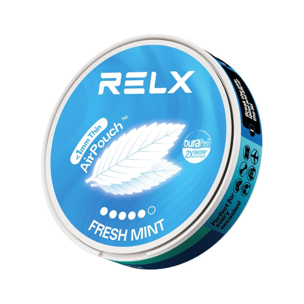 Explore RELX Global Nicotine Pouch RELX Nicotine AirPouch Fresh Mint Natural Mint 9mg/piece Nicotine  < 1mm Thin 🌿

