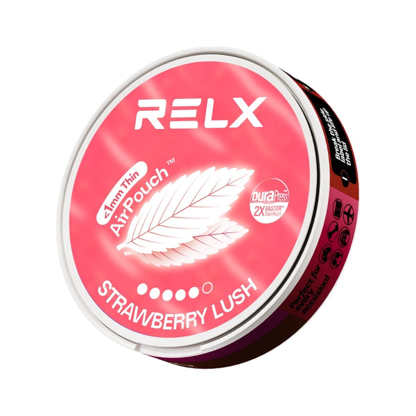Explore RELX Global Nicotine Pouch RELX Nicotine AirPouch Strawberry Lush Rich & Velvety cream 20mg/piece Nicotine  < 1mm Thin 🍓
