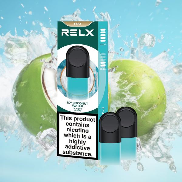 Explore Halloween Deals on RELX Global E-cigrette Vape RELX Pod Pro Icy Coconut Water Icy Coconut Water 1.8% Nicotine  
