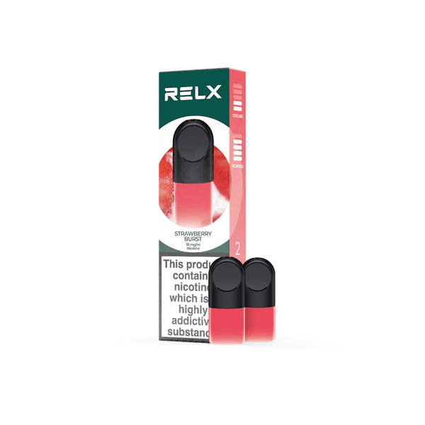Explore Halloween Deals on  RELX Global E-cigrette Vape RELX Pod Pro Strawberry Burst Price Us 11.40 1.8% Nicotine  
