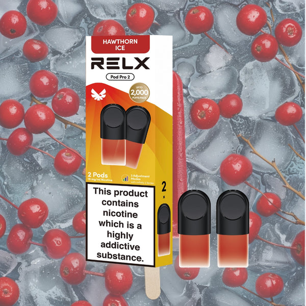 RELX Pod Pro Hawthorn Ice pod close-up image, prefilled vape pod flavor option for RELX Pod Pro devices.
