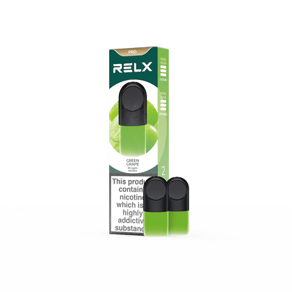 Explore Spring Deals 2026 on RELX Global E-cigrette Vape RELX Pod Pro Green Grape Price Us 11.40 1.8% Nicotine  